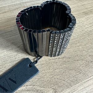 A/X Armani Exchange Stretchy Rhinestone Cuff Bracelet NWT!